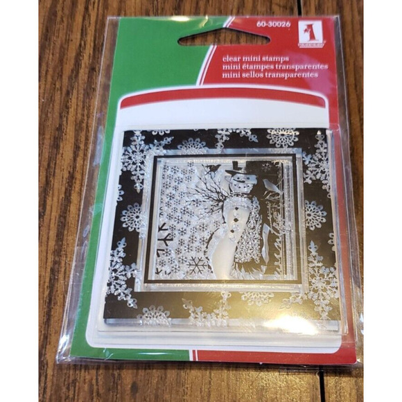 Lot of 6 Small Holiday Themed Clear Cling Stamps - Picture 6 of 13